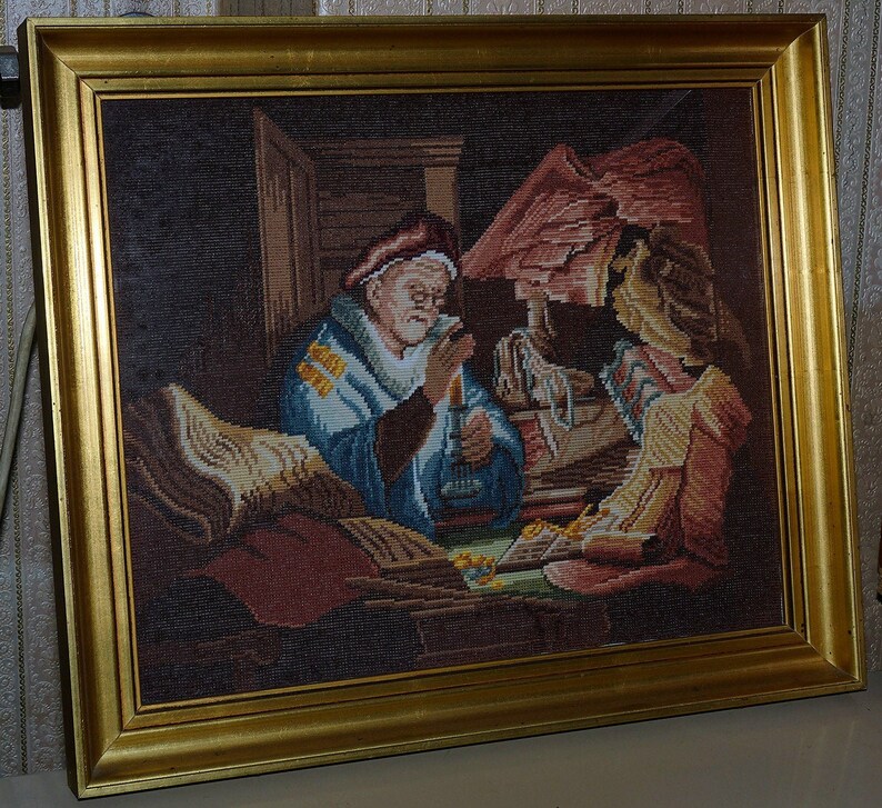 Wiehler gobelin Der Geldwechsler 20x 16.5 image 0