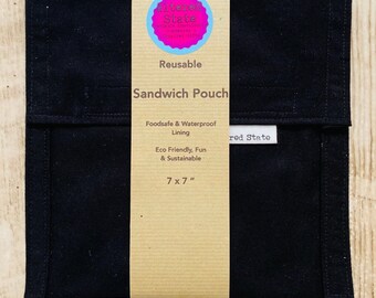 Sandwich Pouch, reusable food wrap, washable food wrap, Snack Pouch