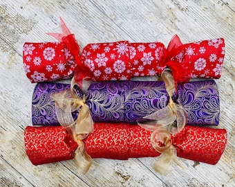 Deluxe Reusable Christmas Crackers, Reusable, Pullable, Eco friendly Christmas, Zero Waste, Christmas Table refillable