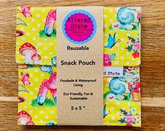 Sandwich Pouch, reusable food wrap, washable food wrap, Snack Pouch