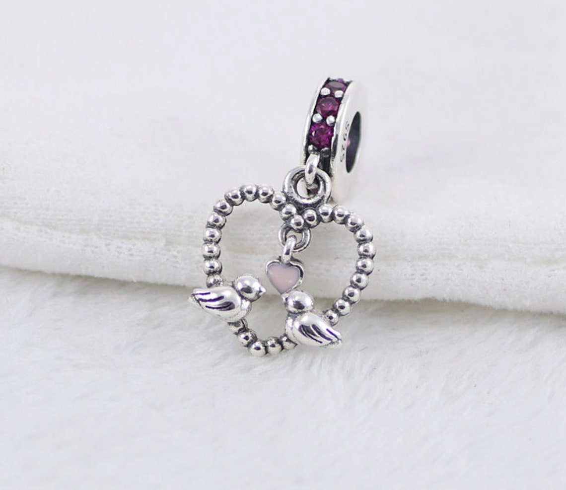 Pandora CharmsLove Birds CharmSterling Silver Charms Heart  Etsy