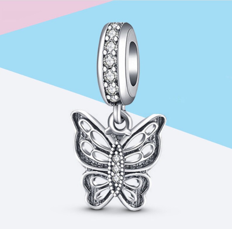 Pandora Charms Butterfly Dangle PendantInsect CharmsCZ Etsy