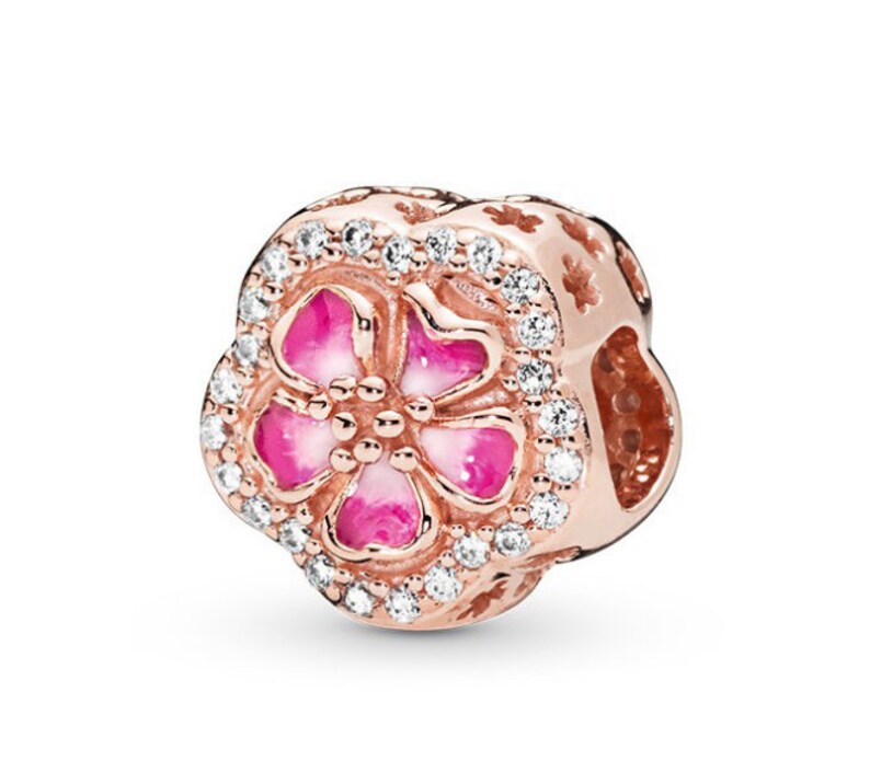 1Pcs Pandora Charms Cherry Blossom Charm Flower Charms Etsy