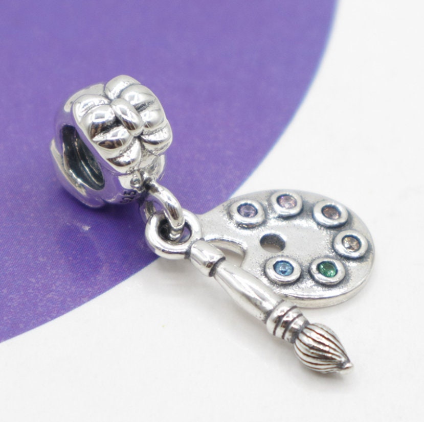 Artist Palette Pen Charm Art Pendant Pandora Charm 100 925 Etsy