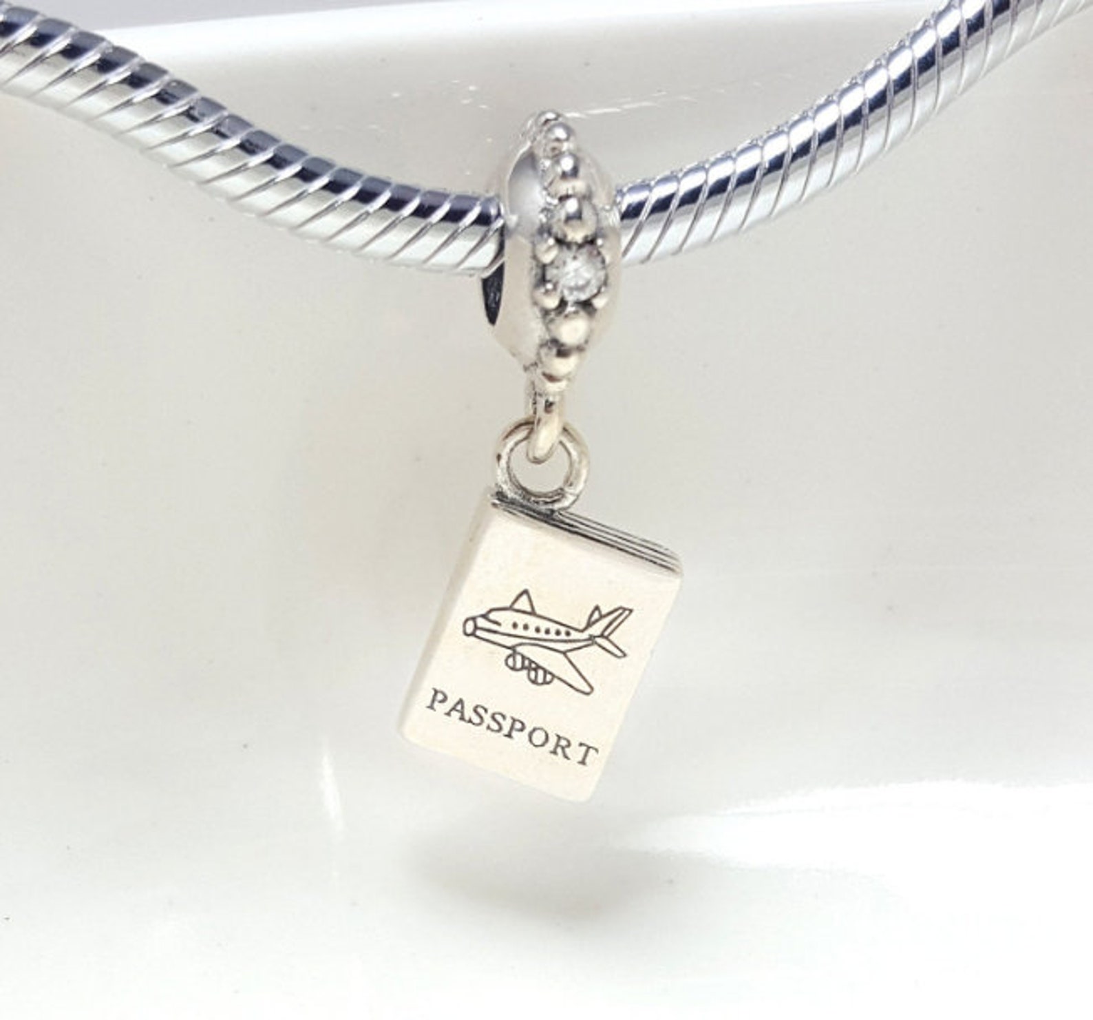 Pandora Passport Travel Silver Dangle CharmCZ CharmFit for Etsy