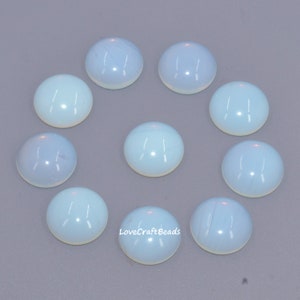 10pcs Opalite Round Gemstone Flatback CAB Cabochon 4mm 6mm 8mm 10mm 12mm 14mm 16mm 18mm 20mm 25mm