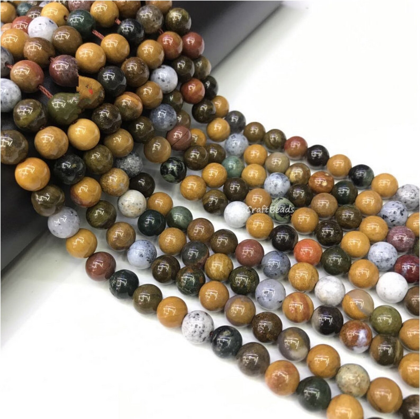 Natural Ocean Agate Gemstone Loose Beads Strand 16 6mm - Etsy Ireland