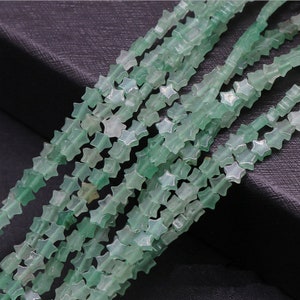 4mm Natural aventurine charm star DIY crystal gemstone loose beads strand 16"