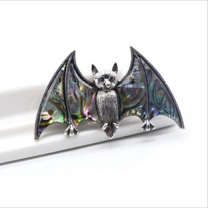 50mm Natural rainbow abalone shell bat pendant ( pendant only)