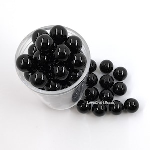 Schwarzer Achat Kugel: Natürliche Runde Edelstein Perlen (6 mm 8 mm 10 mm 12 mm)