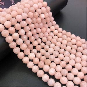 Natural Peach Morganite Gemstone Loose Beads Strand 16&quot; 6mm 8mm 10mm 12mm