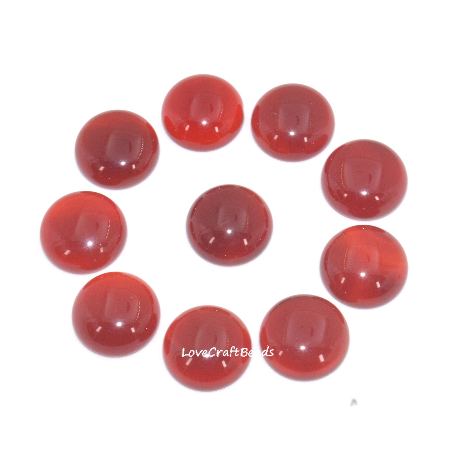 10pcs Natural Red Agate Round Flatback Gemstone CAB Cabochon 4mm 6mm 8mm 10mm 12mm 14mm 16mm 18mm 20mm 25mm