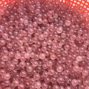 6mm Natural Strawberry Quartz sphere, Chakra Round sphere, gemstone sphere, No hole sphere, Undrilled mini ball