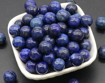 8mm 10pcs Blue Lapis Lazuli sphere, Round sphere, Natural gemstone sphere, No hole small sphere, mini ball