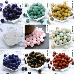 10pcs of 16mm Undrilled sphere, Chakra Round gemstone crystal No hole ball Amethyst Purple agate rose quartz amazonite lapis yellow jade