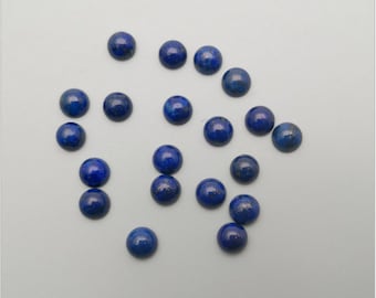 50 Pietre Cabochon Lapislazzuli Naturale 10mm Senza Fori Forma Cuore