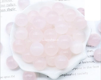10 Stück Rosenquarz Kugeln: 16 mm Natürliche Chakra Edelstein Kugeln