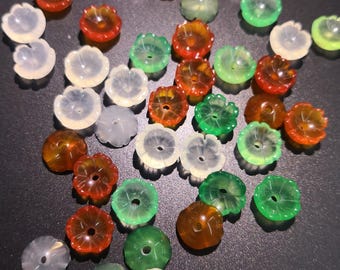 10 cuentas de ágata natural tallada para hacer joyas (8 mm, 10 mm)