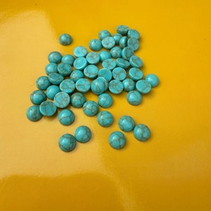 Atacado 50 peças sintéticas azul verde turquesa mini redondo flatback pedra preciosa CAB cabochão para fazer joias 3 mm 4 mm 5 mm 6 mm 8 mm 10 mm