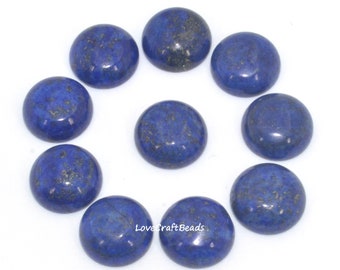 10 pcs Lapis-lazuli rond cabochon cabochon à dos plat bleu 6 mm 8 mm 10 mm 12 mm 14 mm 16 mm 18 mm 20 mm 25 mm 30 mm