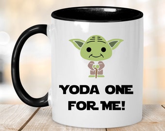 Yo Da One For Me Coffee Mug,Funny Love Gift,Anniversary Gift,Birthday Gift,Funny Love Expression Gift,Star Wars Mug,YodaOne For Me Pun Mug