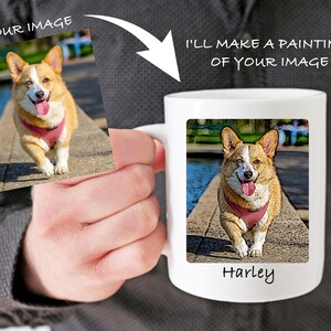 Personalized Dog Mug,Personalized Dog mom Gift,Custom pet gift,Dog Coffee Mug,Dog Portrait Mug,Dog Lover Gift,Dog Dad Gift,Pet Custom Mug