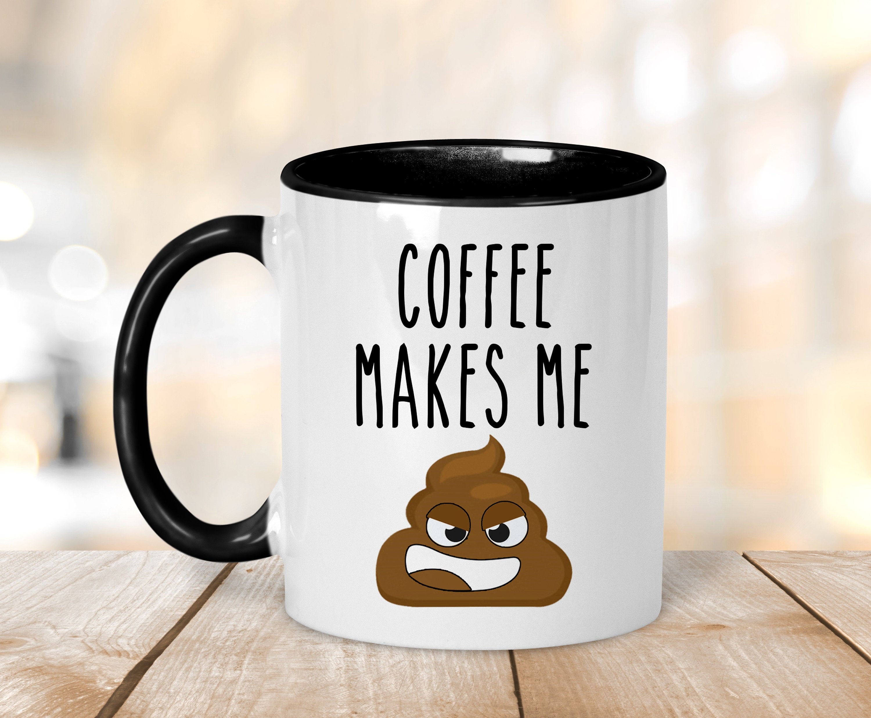 Coffee Makes me Poop Wipes Funny Gag Gifts by GearsOut - Stocking Stuffers  for Men - When the Funny Coffee Mugs Empty Time to Poo