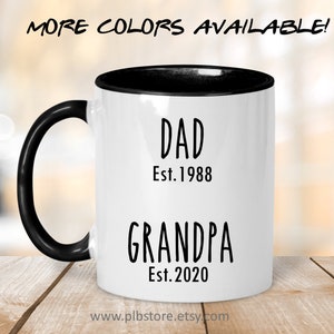 New Grandpa Mug,Grandpa Est Mug,Father's Day Gift Mug,Gift For Grandpa,Dad est Grandpa est Mug,New Grandpa Gift,New Grandfather Coffee Mug