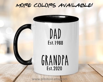 New Grandpa Mug,Grandpa Est Mug,Father's Day Gift Mug,Gift For Grandpa,Dad est Grandpa est Mug,New Grandpa Gift,New Grandfather Coffee Mug
