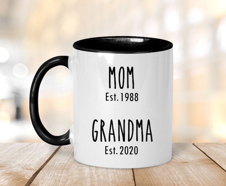 New Grandma Mug Grandma Est Mug Gift Idea for Her Gift for Etsy