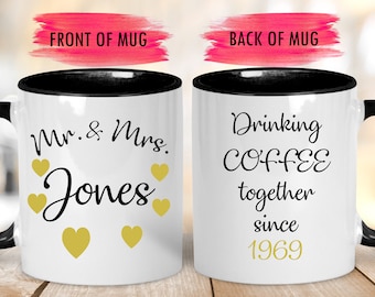 Custom 50th Anniversary Mug,Anniversary Gift For Parents,50th Anniversary Gift,50th Wedding Anniversary,Gift forAnniversary,Custom Gift Mug