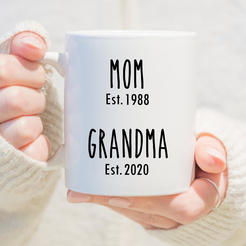 New Grandma Mug Grandma Est Mug Gift Idea for Her Gift for Etsy