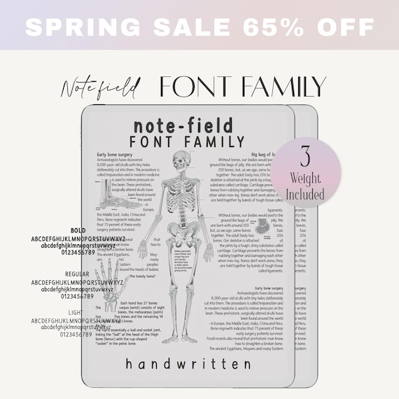 Handwritten Font Family Bundle: Note-Taking Fonts