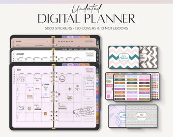 Undated Digital Planner, Goodnotes Planner, Daily Digital Planner, iPad Planner, Notability Planner, Undated Digital Planner