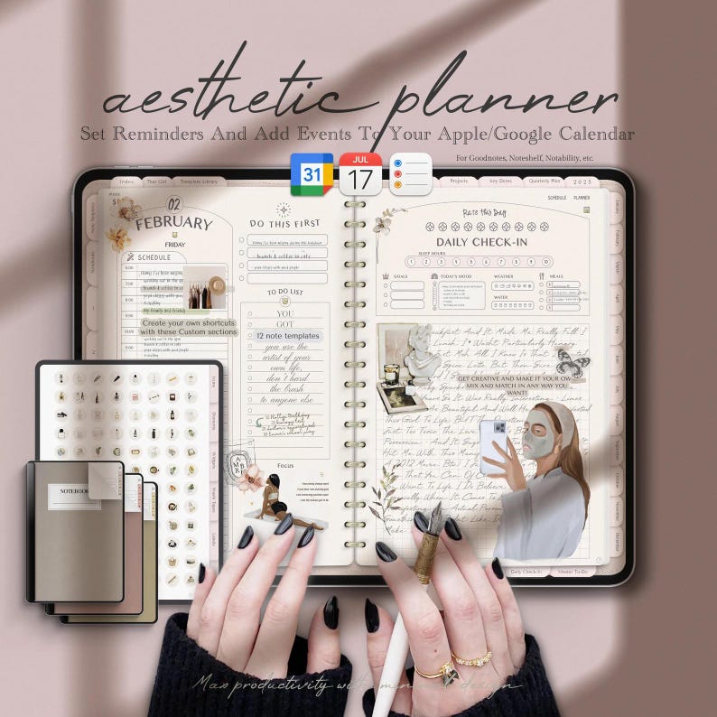 Digital Planner 2026-2028, Goodnotes, Google Calendar (Digital Download) image 1