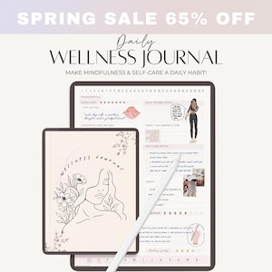Wellness Journal: Daily Mindfulness, Self-Care (Digital Download)