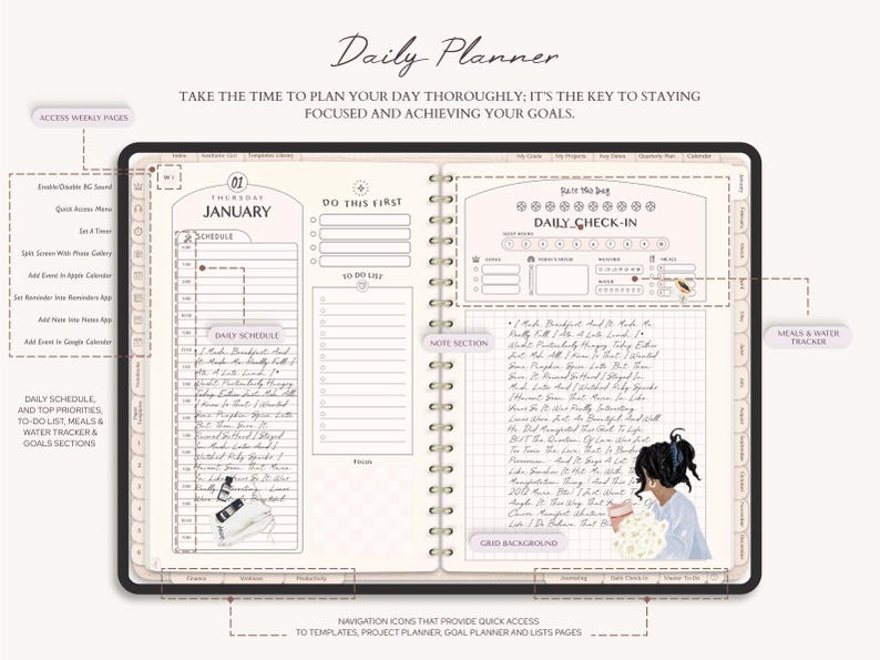 Digital Planner 2026-2028, Goodnotes, Google Calendar (Digital Download) image 4
