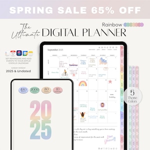2025 Digitaler Planer, 2025 Porträtplaner, 2025 Planer, 2025 datierter Planer, Hyperlinked Digital Life Planner, GoodNotes 2025 Planer iPad