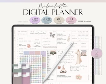 2025, 2026 and Undated Digital Planner, Goodnotes Planner, Daily Digital Planner, iPad Planner,  iPad Digital Planner