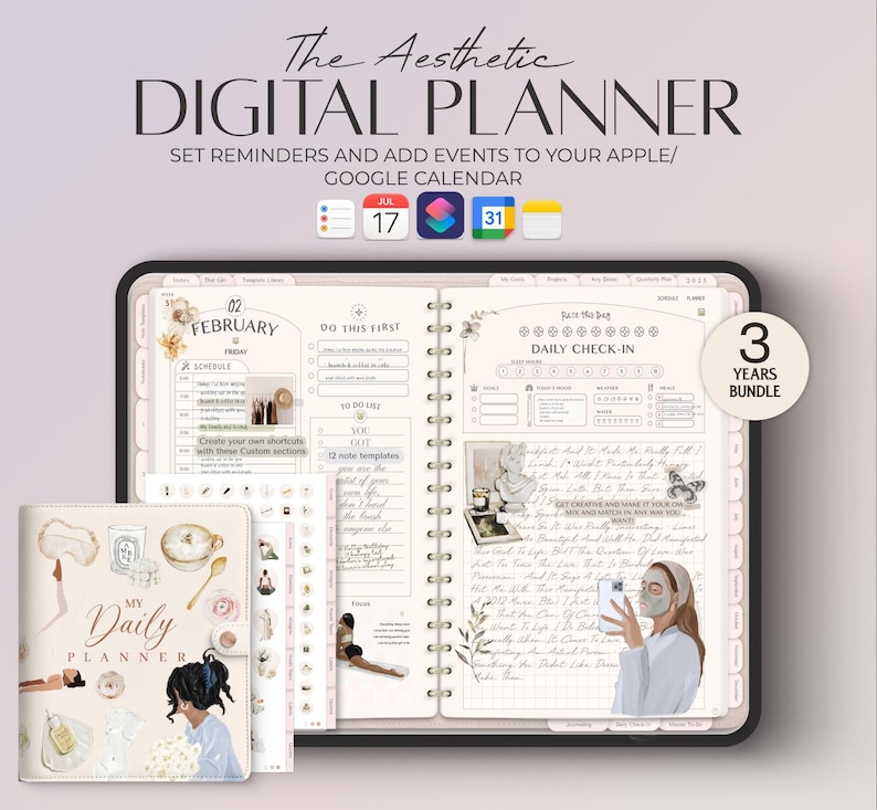 Digital Planner 2026-2028, Goodnotes, Google Calendar (Digital Download) image 11