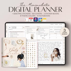 2026-2027 and 2028 Digital Planner: GoodNotes iPad Planner with 5000+ Stickers