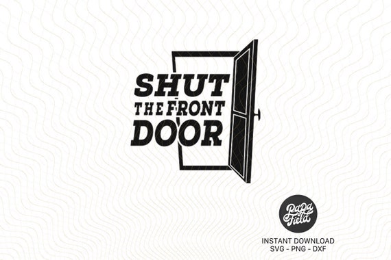 Shut The Front Door Clipart Image