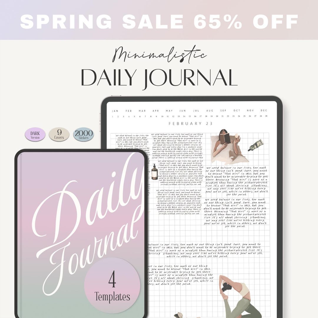 Digital Daily Journal: Hyperlinked iPad Journal for Goodnotes (PDF) - Etsy