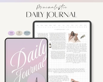 Digital Daily Journal: Hyperlinked iPad Journal for Goodnotes (PDF)