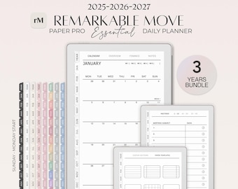 opmerkelijke Paper Pro-verplaatsingsplanner, 2026-2027 (digitale download)