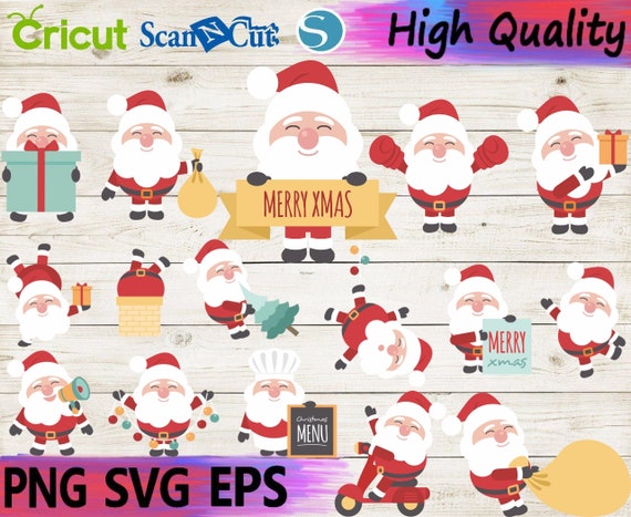 Santa Claussanta Claus Svg Santa Collection Xmas Svg Etsy