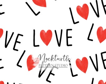 Pink Love Hearts Pattern | Valentine Hearts | Love Surface Pattern | Commercial Use Surface Pattern