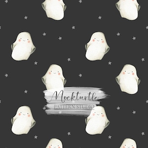 Halloween Ghosts Seamless Pattern | Cute Halloween | Halloween Surface Pattern | Commercial Use Surface Pattern