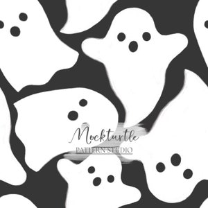 Halloween Ghosts Seamless Pattern | Cute Halloween | Halloween Surface Pattern | Commercial Use Surface Pattern