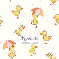 Baby Ducks Seamless Tile Pattern - Etsy